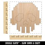 Pixel Digital Skull Unfinished Wood Shape Piece Cutout for DIY Craft Projects - 1/4 Inch Thick - 6.25 Inch Size Sniggle Sloth