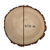 Natural Wood Slices Round Pine Wood Slabs 5 Pack Round Rustic Woods Slices 9"-11" Rustic Tree Bark Slice Weathered Log Disc Outdoor Country Barn BESTWD