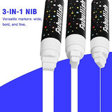 Fubullish 15mm Jumbo Markers, 5 Pack White Washable Window Marker and 12 Pack Acrylic Paint Marker Fubullish
