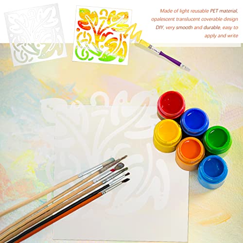 FSWCCK 25pcs 10mil 12 x 12 Inch Milky Translucent Blank Stencil Material Mylar Template Sheets, PET Blank Stencils Sheets for Cricut, Laser Cutting, FSWCCK