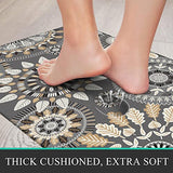 Pauwer Boho Kitchen Rugs Set of 2 Anti Fatigue Mats for Kitchen Floor Cushioned Kitchen Rugs and Mats Non Skid Waterproof Kitchen Runner Comfort Pauwer