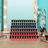 BTremary Clear Nail Polish Paint Organizer Holder Rack Shelf 6 Tier Acrylic Tattoo Ink Essential Oil Display Stand Holds Up to 56-96 Bottles. BTremary