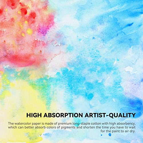  Paul Rubens Artist Quality Watercolor Paper, Painting Paper  Acid-Free Cold Pressed 7.87'' x 5.43'', 100% Cotton 300gsm 20 Sheets, Art  Supplies Watercolor Drawing for Beginners, Artists