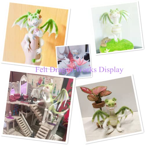 DEUXPER Needle Felting Kits Beginners, DIY Wool Felt Dragon Materials Set for Adults Kids, Needle Felting Craft Project Gift for Women Men DEUXPER