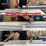 Guide Rail Connector Set P-20177 for Makita Track Saw Long Cuts， Also Compatible with Festool, Fit for DeWalt in Integrated Guide Rail T-Slots for WOUILNIA
