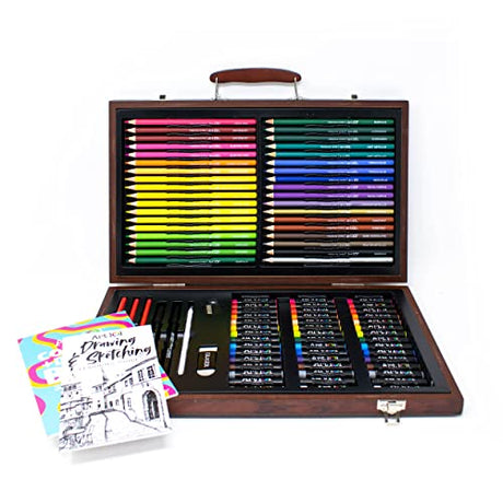 Art 101 Draw and Color Art Set, Assorted Colors, 106 Pieces (53106) Art 101 USA