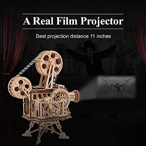 3D puzzle assembly newest wooden puzzle Vitascope movie projector model kit