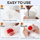 Nicpro 140 oz Silicone Mold Making Kit 15A, Platinum Liquid Silicone Rubber for Mold Maker, Translucent & Flexible & Food Safe Mix Ratio 1:1 for Nicpro