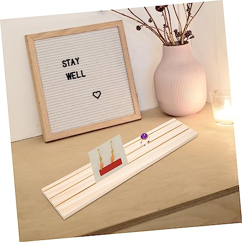 Holibanna jewelry display stand Bracelet Holder Shelves Wood Showcase Portable Earring Display Holder Merchandise Solid Organizer Unfinished Ring Holibanna