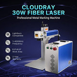 Cloudray 30W M7 Fiber Laser Engraver,LightBurn Compatible MOPA Laser Marking Machine with Red Dot Pointer, 6.9x6.9 Solid State Laser Marking Etching Cloudray