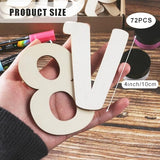 Focal20 Wooden Letters 4 Inch for Crafts Unfinished Wood Letters 4 inch and Numbers Set Small Wooden Alphabet Letters for DIY Painting Arts Home Focal20