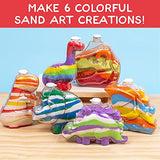 Made By Me Create Your Own Dinosaur Sand Art by Horizon Group USA, Includes 6 Dino-Themed Bottles with Caps, 8 Sand Colors, Glitter, Funnel & More, Made By Me