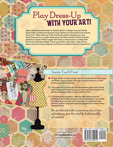 Collage Couture Studio Paper Dolls: Design, Collage, Cut and Play - WoodArtSupply