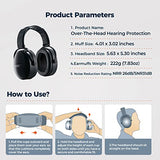 Ear Protection for Shooting, Noise Cancelling Headphones for Autism, Adjustable Noise Cancelling Ear Muffs for Adults, Earmuffs Hearing Protection Onhear