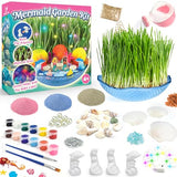 BLOONSY Mermaid Fairy Garden Kit for Kids | Light Up Mermaid Terrarium Kit | Mermaid Gifts Toys for Girls | Science STEM Arts and Crafts Activities BLOONSY