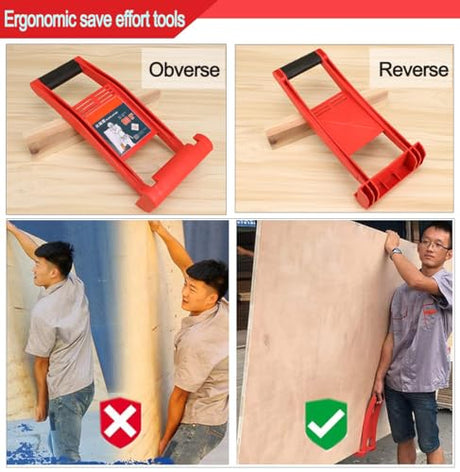 LABOFiC Drywall Carrier Handle 2 Pack, Panel Carrier, Plywood Lifting Tool, Drywall Carrying Tool, Lift and Carry Panel Mover, Great for Plywood, LABOFiC