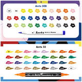 Arrtx Acrylic Paint Pens 62PCS, Water Based Acrylic Markers, Paint Markers for Rock Painting, Dual Tip Brush Tip Acrylic Painting Supplies for Fabric Arrtx