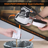 2.6A Random Orbital Sander,Towallmark 350W Orbital Sander with 6 Variable Speed,13000RPM Electric Sander with 12Pcs Sandpapers,1 Pcs Dust Box,Sander Towallmark