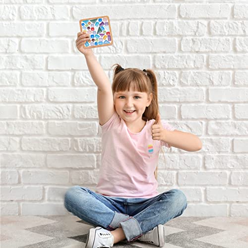 WEBEEDY 3 Sets Glass Mosaic Tiles Mosaic Kit with Bamboo Coaster DIY Mosaic Coaster Kit DIY Mosaic Crafts Kits Mosaic Coaster Making Kit for Drinks WEBEEDY