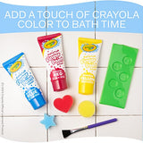 Crayola Bath Tub Mini Paint Set - Brushes, Sponges,& Wash Away Finger Paints Crayola