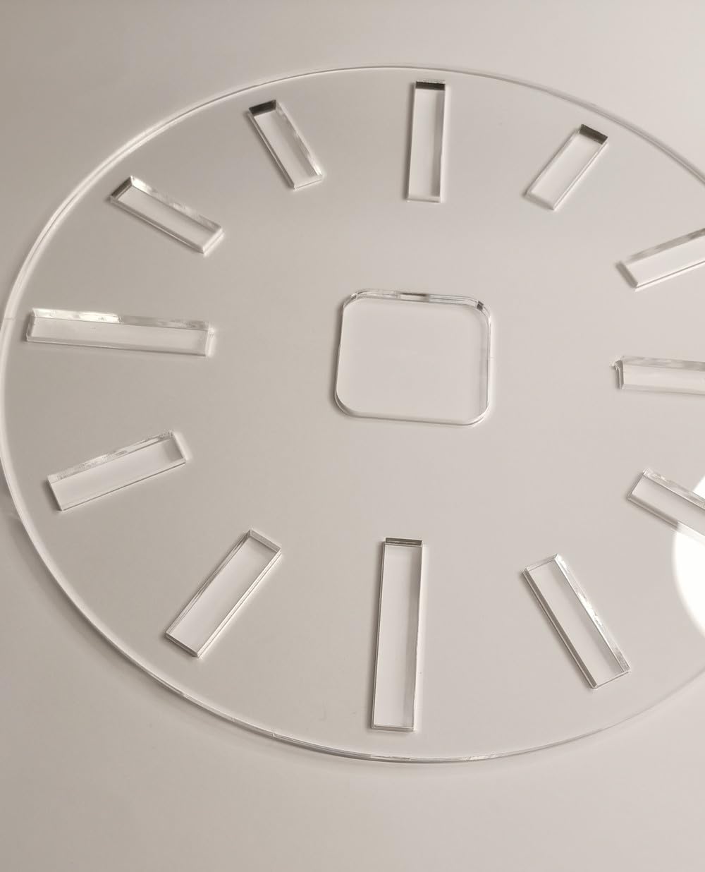 Acrylic Clock Template,12" Circle Clock Face with Clock Dials,Acrylic Router Template (12'') Yuxuanish