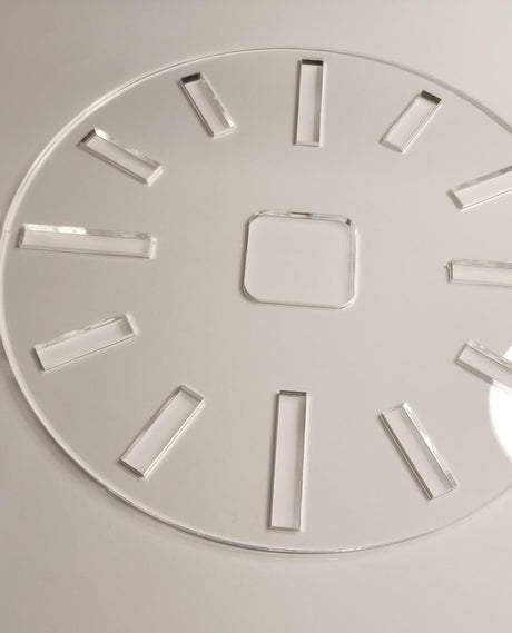 Acrylic Clock Template,12" Circle Clock Face with Clock Dials,Acrylic Router Template (12'') Yuxuanish