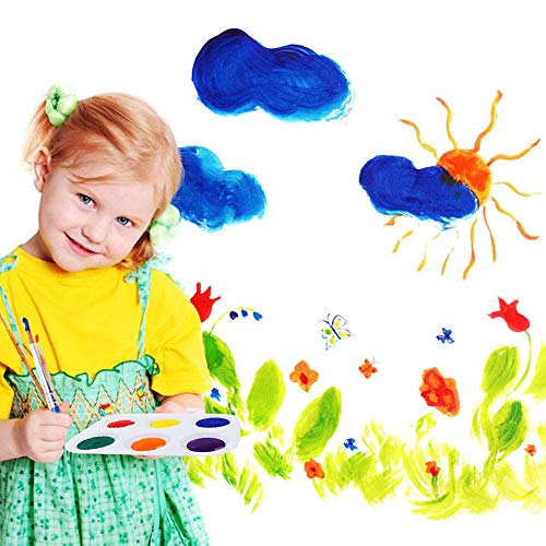 30 PCS White Plastic Paint Palettes 6 Well Rectangular Watercolor Palette Painting Tray for Painting Party, DIY Craft and Art Painting DAIKOYE