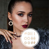 Wooden Dangle Earring Making Kit The Natural Wood Pendants are Made of Wood, Durable and Safe to wear, Also Lightweight, Wont Produce Much Burden to EXCEART