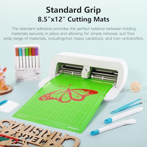 Welebar 8.5x12 Inch Cutting Mats for Cricut Joy Xtra, 3 Pack Standard Adhesive Non-Slip Cut Mat for Sewing Quilting Crafts Welebar