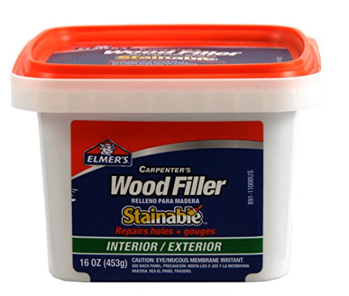 Elmer's E891 Carpenter's Stainable Wood Filler, 1 Pt Tub, 12-24, 1 Pint, Light Tan - WoodArtSupply