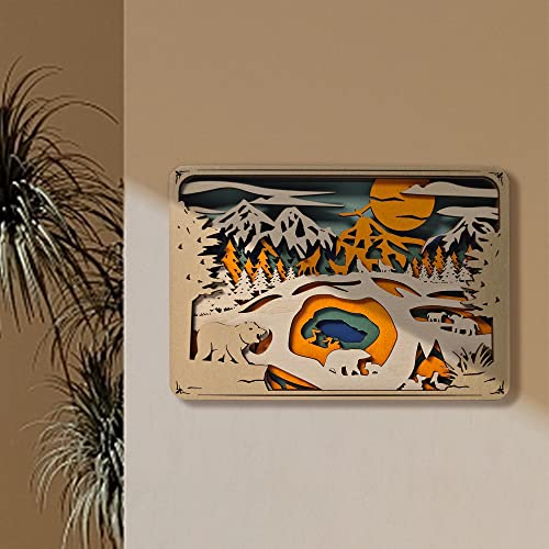 3D Rustic Forest Park Animal Wall Sculpture by CmayAlgc - Unique Wooden Art Decor for Home and Office CmayAlgc