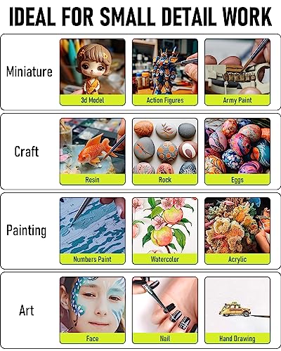 Nicpro 11 Pack Miniature Paint Brushes, Professional Fine Tip Detail Paint Brush, Artist Detail Brushes Set for Watercolor Oil Acrylic, Craft, Nicpro