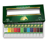 MyArtscape Gouache Paint Set - 12 x 12ml Tubes - Artist Quality - Lightfast - Premium Vibrant Colors - Fade-proof - Rewettable - High Pigment Load - MyArtscape