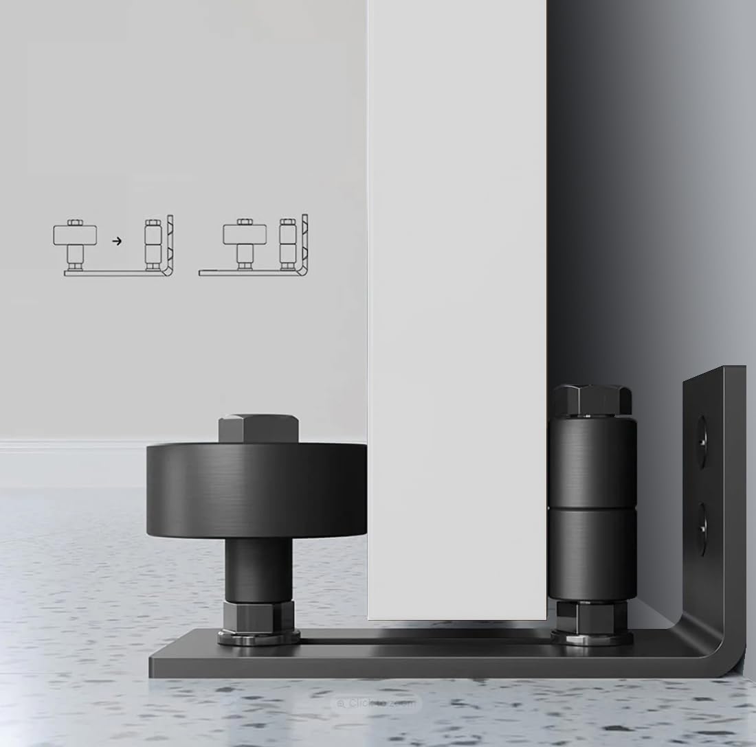 S&Z TOPHAND® 34in x 84in MDF Barn Door with 6.6FT Sliding Door Hardware Kit, 24-54in Solid Barn Door Slab Covered with Water-Proof PVC Surface S&Z tophand