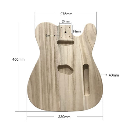 ERYUE Polished Wood Type Electric Guitar Barrel DIY Electric Maple Guitar Barrel Body for TL Style Guitar - WoodArtSupply