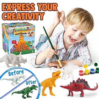 FUNZBO Dinosaur Painting Kit - Dinosaur Toys for Kids 3, 4, 5, 6, 7,8 9 Years Old, Christmas Gifts for Kids, Painting Set for Kids, Art Set for Kids - WoodArtSupply