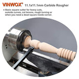 VINWOX 20" Full Size 4 PCS Carbide Wood Lathe Turning Tool Set, Carbide Wood Lathe Chisel Set, Carbide Lathe Turning Tool, Carbide Turning Tool VINWOX