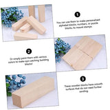 15pcs Carved Square Basswood Strips Drawing Wooden Cube Blank Craft Wood Wooden Blocks Cutouts Unfinished Wood Block Puzzle Making Block Oblong KONTONTY