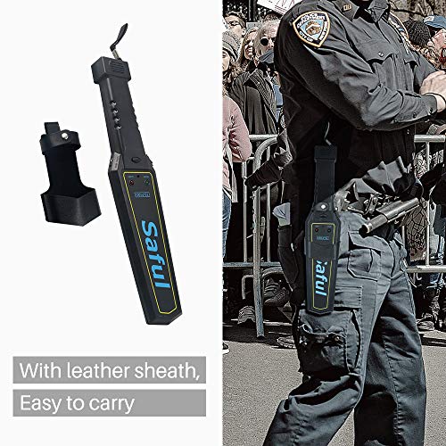 Handheld Metal Detector Security Portable Adjustable Sensitivity Sound Vibration Alerts Detects Weapons Knivers Screw Scanner Detects - WoodArtSupply