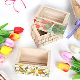 Aweyka 4 Pack Mini Rustic Wooden Crates, Decorative Wood Crates Unfinished Wood Box, Crate Box Wooden Storage Box for Kitchen, Office, Bedroom, Aweyka