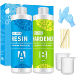 DR. RESIN Clear Epoxy Resin Kit 2 Part Art Resin 32 oz Crystal Countertop Epoxy Kit with Measuring Cups Sticks Spreader Gloves DR. RESIN