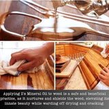 Z's Wood Nectar 16oz Food-Grade Mineral Oil - Premium Care for Cutting Boards, Butcher Blocks & More - Safe, Odorless & Nourishing ZBD GOODS