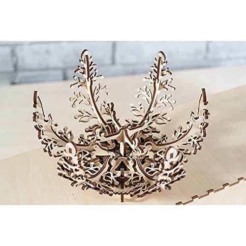 UGEARS Mechanical Flower 3D Wooden Puzzle - Unique Model Kits for Teens and Adults UGEARS