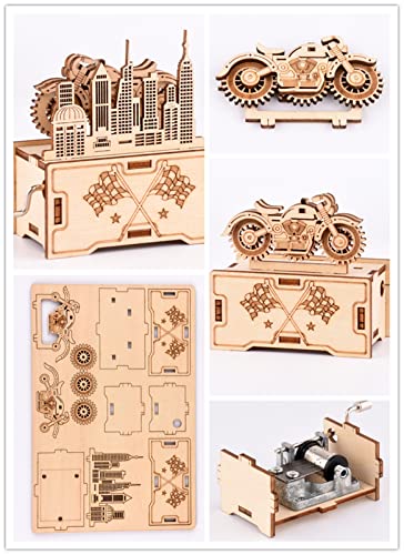 YII WMOC 3D Wooden Puzzle Mechanical Model Car Kits Toys for Boys and Girls Assembly Music Model Brain Teaser for Adults and Kids yii wmoc