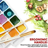 DUGATO Artist Paint Brush Set 15pcs, Acrylic Brush Set, Watercolor Brush Set for Acrylic, Watercolor, Gouache, Oil, Tempera Painting, Paint by Number DUGATO