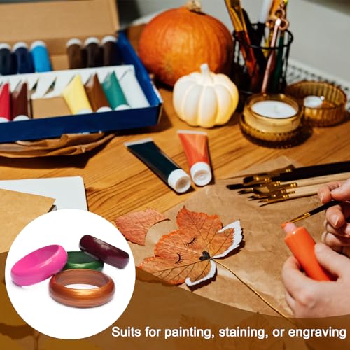 uxcell Wooden Bangle Bracelet, 6Pcs 81mm - Log Retro Macrame Rings, Unfinished Smooth Wood Circle, Wooden Rings for Crafts, Jewelry, DIY Making, Home uxcell