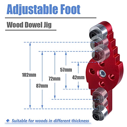 Mesee Vertical Pocket Hole Drilling Jig, 2-In-1 Woodworking Dowelling Jig Locator with Scriber Wood Dowel Drill Guide Puncher Positioner Tools for - WoodArtSupply