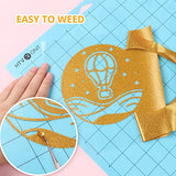 HTVRONT Gold Glitter Heat Transfer Vinyl - 10" x 5FT Gold Glitter HTV Vinyl for T-Shirts, Gold Glitter Iron on Vinyl for All Cutter Machine（Gold HTVRONT