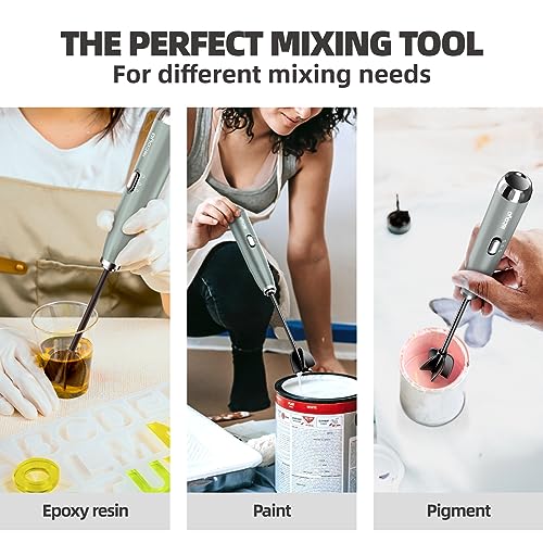 ISTOYO Premium Resin Mixer, Handheld Battery Epoxy Mixer for Saving Your Wrist, Epoxy Resin Mixer Pro, Resin Stirrer for Resin, Resin Molds, Silicone - WoodArtSupply