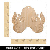 Cute Octopus Unfinished Craft Wood Holiday Christmas Tree DIY Pre-Drilled Ornament Sniggle Sloth